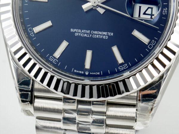 Datejust 36mm 126334 VSF Blue Dial Stick Markers in White Gold - Image 7