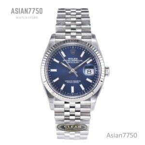 Datejust 36 126234 Bright Blue Dial with Stick Marker in Steel in Jubilee Bracelet Clean Factory