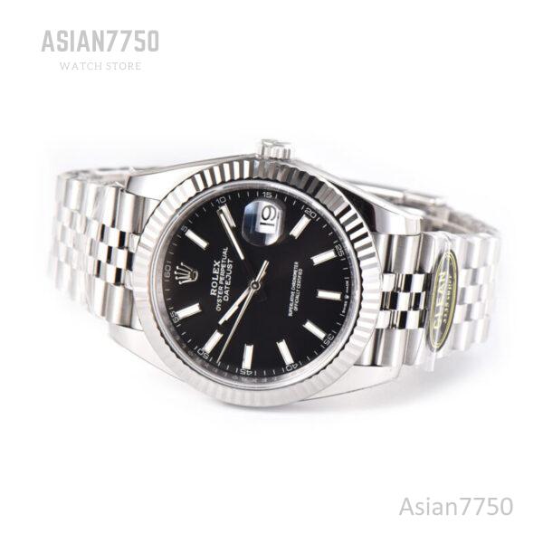 Datejust 41 Black Dial Stick Markers in Steel Clean Factory - Image 7