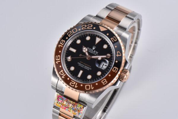 GMT Master II 126715 CHNR Clean Factory “Rootbeer” in Rose Gold and Steel - Image 3