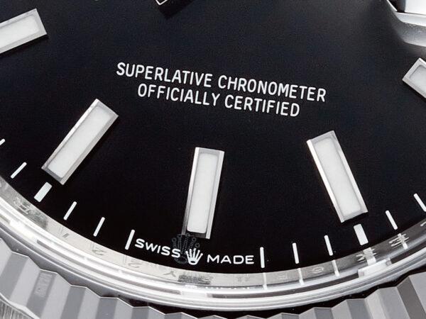 Datejust 41 Black Dial Stick Markers in Steel Clean Factory - Image 10