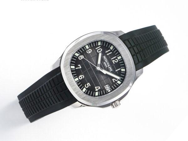 Aquanaut 5167 40mm SS 3KF 1:1 Best Edition Black Dial on Black Rubber Strap A330 Super Clone V3 - Image 5