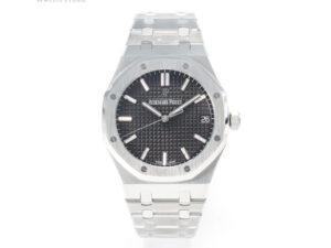 Royal Oak 41mm 15500 SS ZF 1:1 Best Edition Black Textured Dial on SS Bracelet SA4302 Super Clone V3