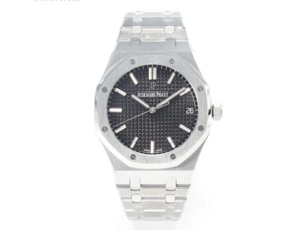 Royal Oak 41mm 15500 SS ZF 1:1 Best Edition Black Textured Dial on SS Bracelet SA4302 Super Clone V3