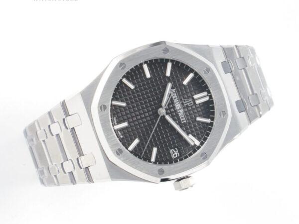Royal Oak 41mm 15500 SS ZF 1:1 Best Edition Black Textured Dial on SS Bracelet SA4302 Super Clone V3 - Image 4