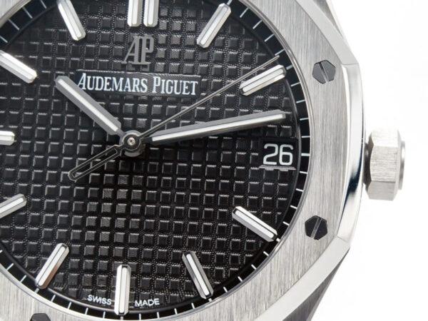 Royal Oak 41mm 15500 SS ZF 1:1 Best Edition Black Textured Dial on SS Bracelet SA4302 Super Clone V3 - Image 7