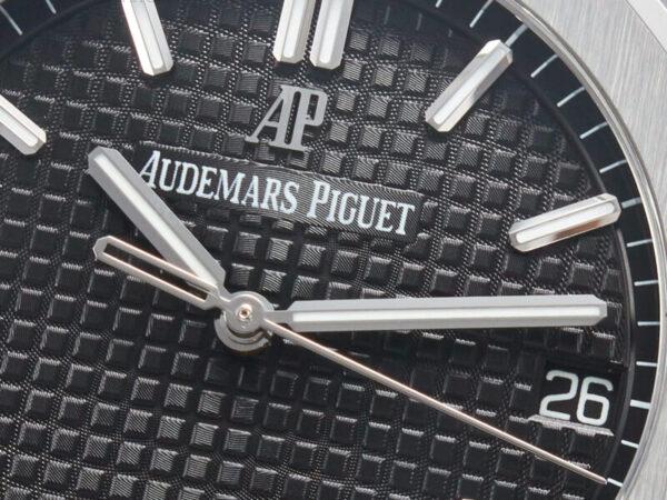 Royal Oak 41mm 15500 SS ZF 1:1 Best Edition Black Textured Dial on SS Bracelet SA4302 Super Clone V3 - Image 6