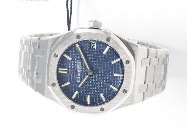 Royal Oak 41mm 15500 SS ZF 1:1 Best Edition Blue Textured Dial on SS Bracelet SA4302 Super Clone V3 - Image 8