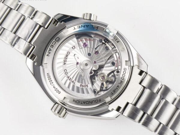 Planet Ocean 600M Co-Axial GMT 43.5mm VSF 1:1 Best Edition Blue Dial Blue Ceramic Bezel on SS Bracelet A8605 Super Clone - Image 18