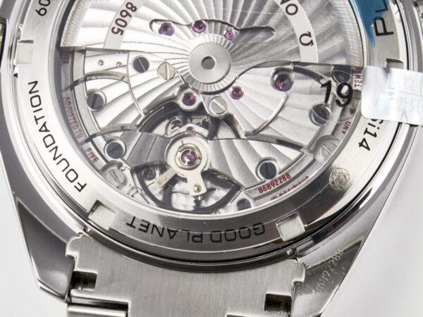 Planet Ocean 600M Co-Axial GMT 43.5mm VSF 1:1 Best Edition Blue Dial Blue Ceramic Bezel on SS Bracelet A8605 Super Clone - Image 17