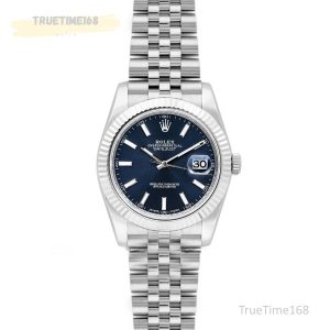 Datejust 41 126334 Blue Dial Stick Markers in White Gold