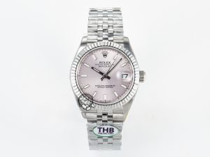 DateJust 28MM THBF 1:1 Best Edition 904L Steel Pink Dial Stick Marker on SS Jubilee Bracelet