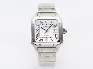 Santos de Cartier 40mm SS 3KF 1:1 Best Edition White Dial on SS Bracelet MIYOTA 9015