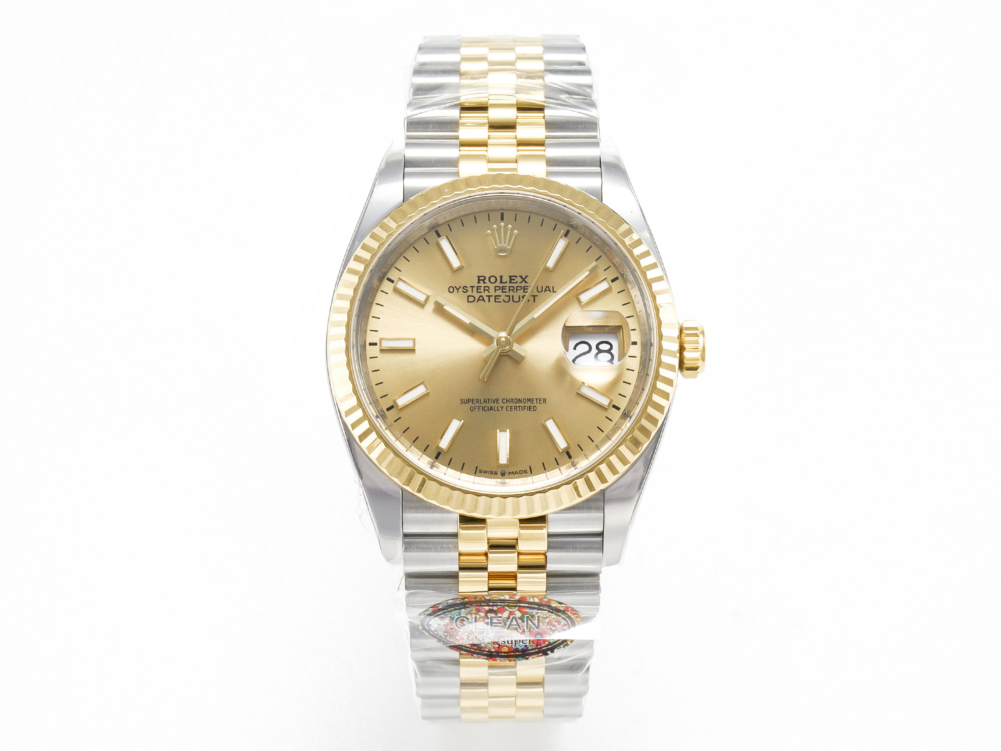 DateJust 36 126233 Clean 1:1 Best Edition 904L Steel YG Stick Dial on SS/YG Jubilee Bracelet VR3235