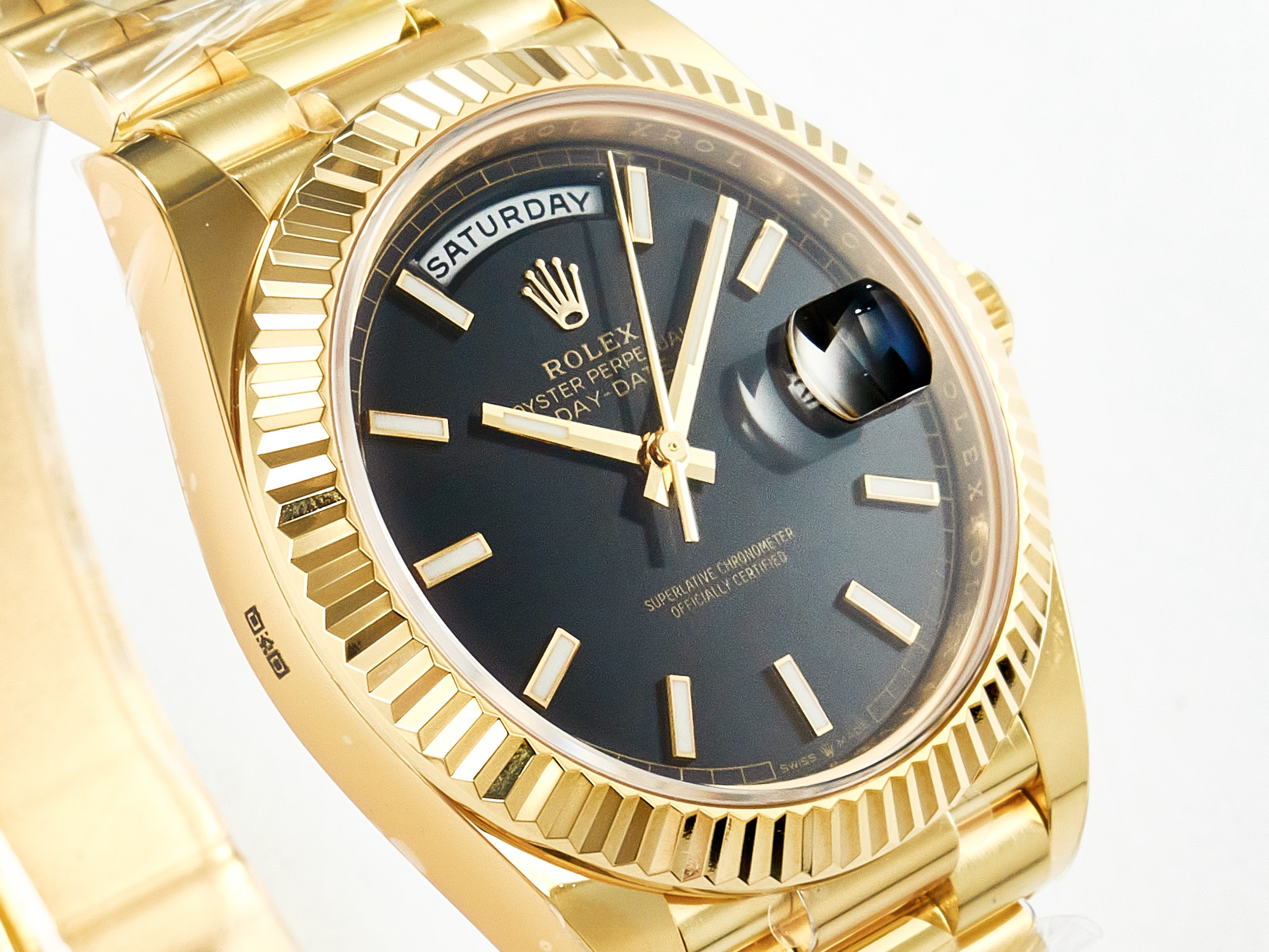 Day Date 36MM 228238 ARF 904L Steel Black Stick Dial on President Bracelet VR3255 - Image 5