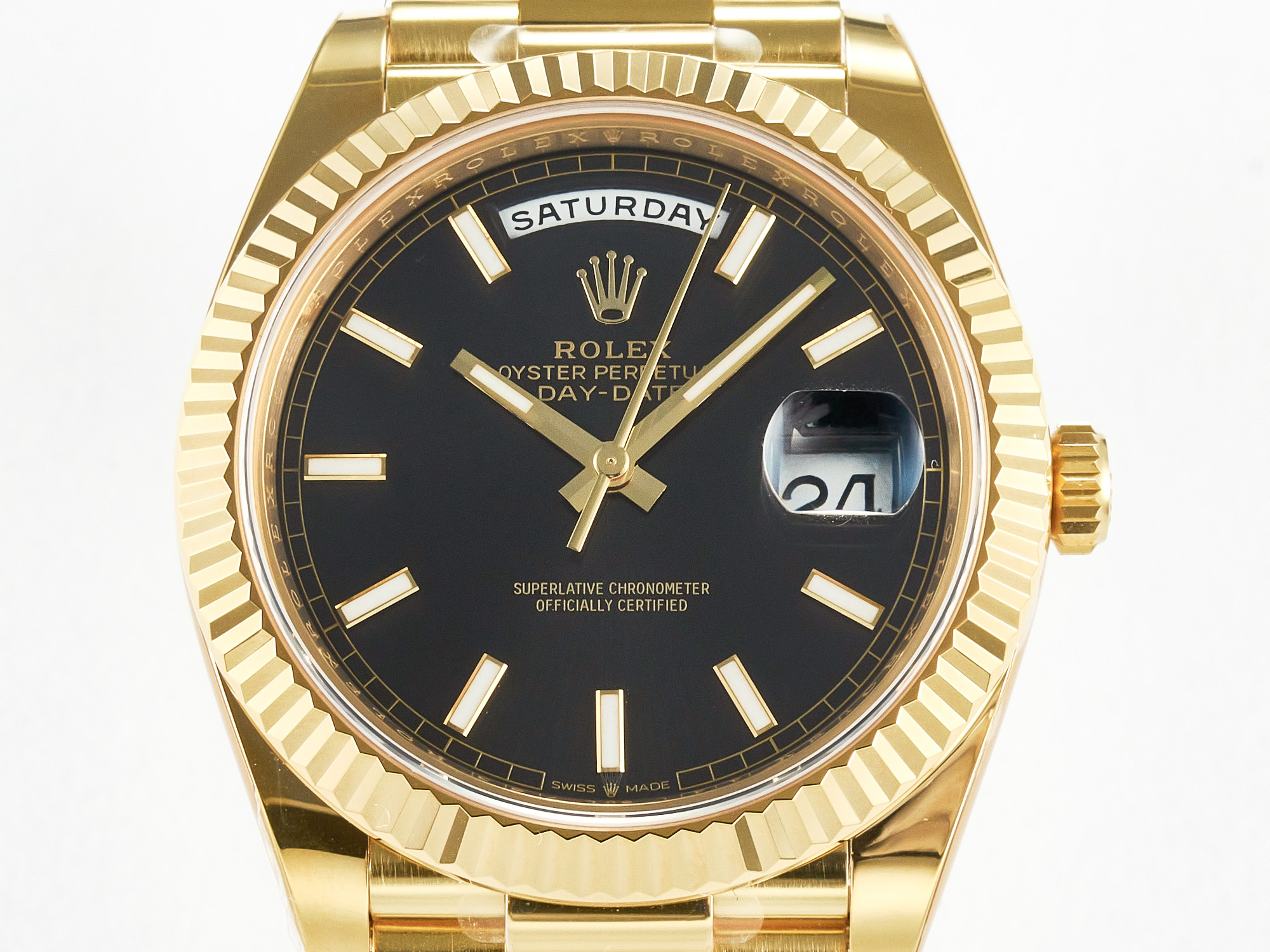 Day Date 36MM 228238 ARF 904L Steel Black Stick Dial on President Bracelet VR3255 - Image 8