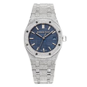 Royal Oak 15454 Frosted Gold Selfwinding Blue Dial