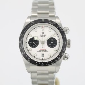 Black Bay Chrono SS ZF 1:1 Best Edition White Dial on SS Bracelet A7750