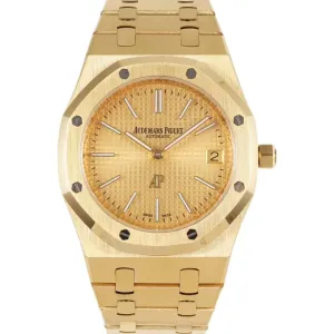 Royal Oak 15202 39mm Yellow Dial in Yellow Gold
