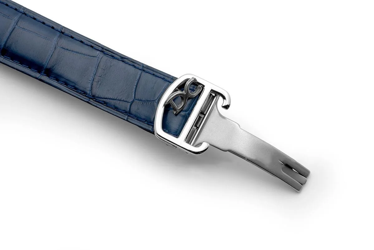 Ballon Bleu De Cartier 42mm esfera azul en acero con correa de piel azul - Imagen 5