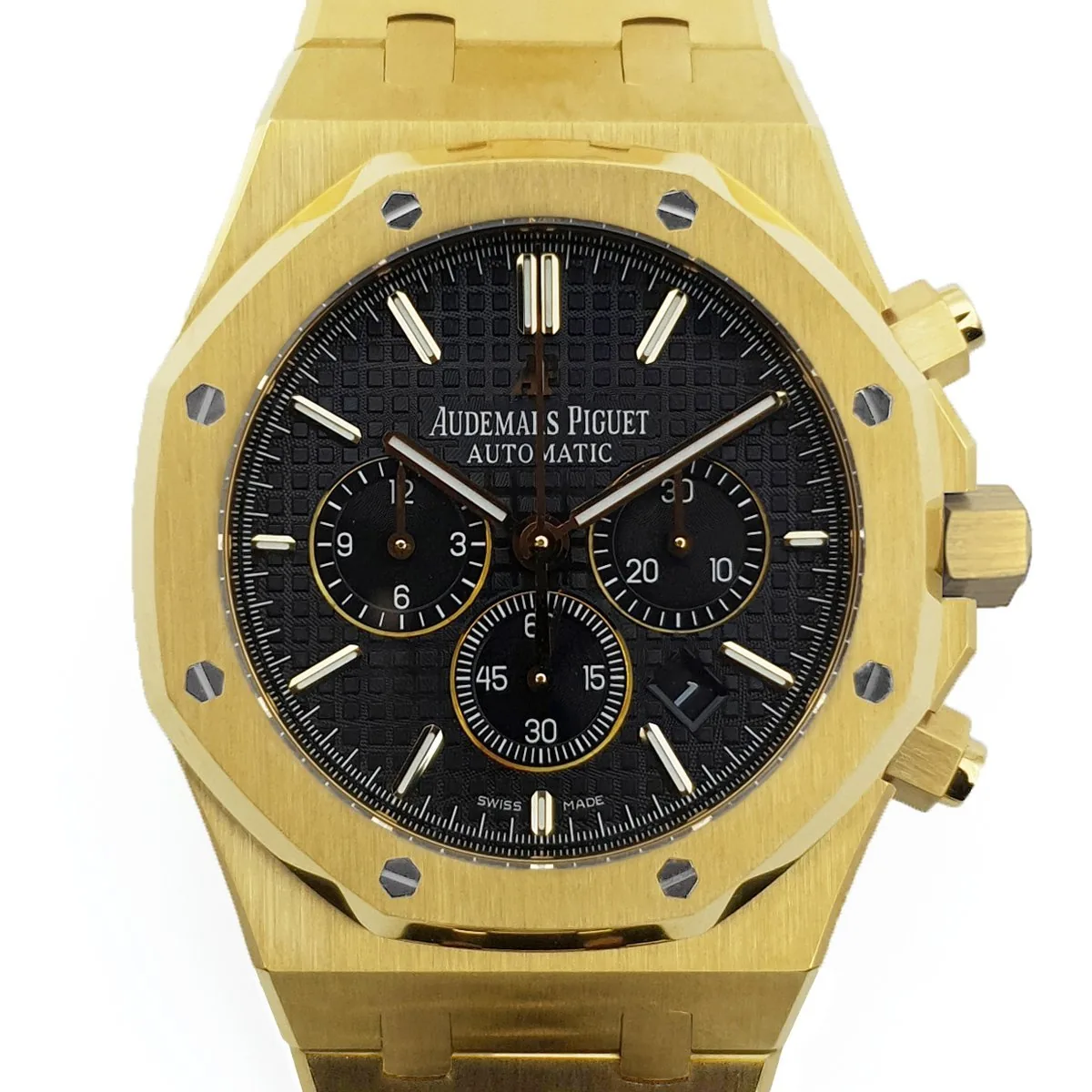 Royal Oak Self-Winding Chronograph esfera blanca en oro amarillo