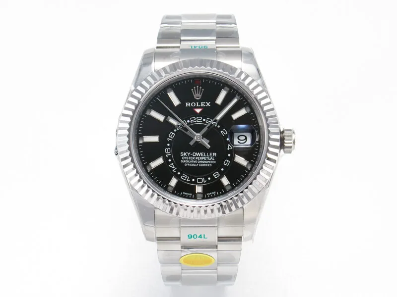 Sky-Dweller 326934 904L SS ZF 1:1 Best Edition quadrante nero su bracciale SS A2824 - immagine 2