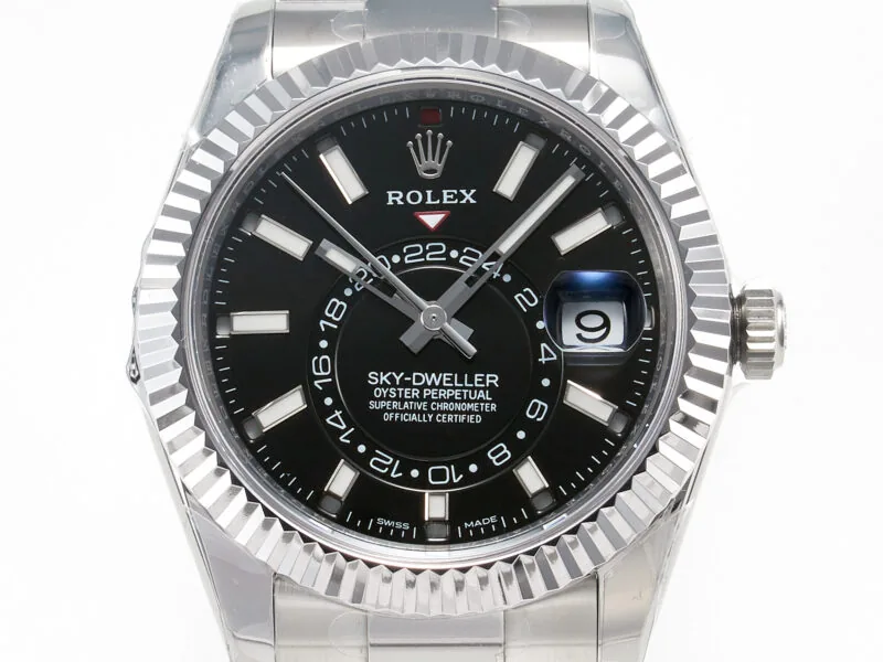 Sky-Dweller 326934 904L SS ZF 1:1 Best Edition quadrante nero su bracciale SS A2824 - immagine 3