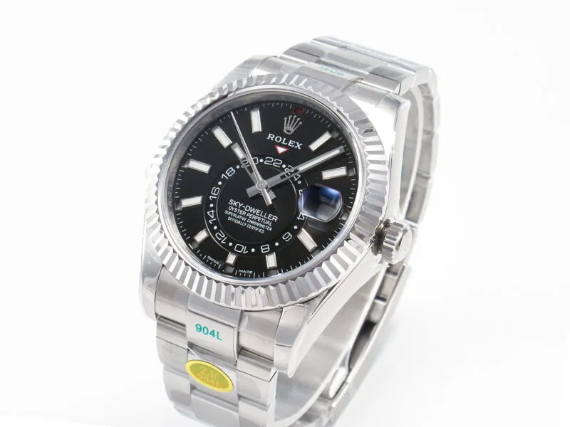 Sky-Dweller 326934 904L SS ZF 1:1 Best Edition quadrante nero su bracciale SS A2824 - immagine 4