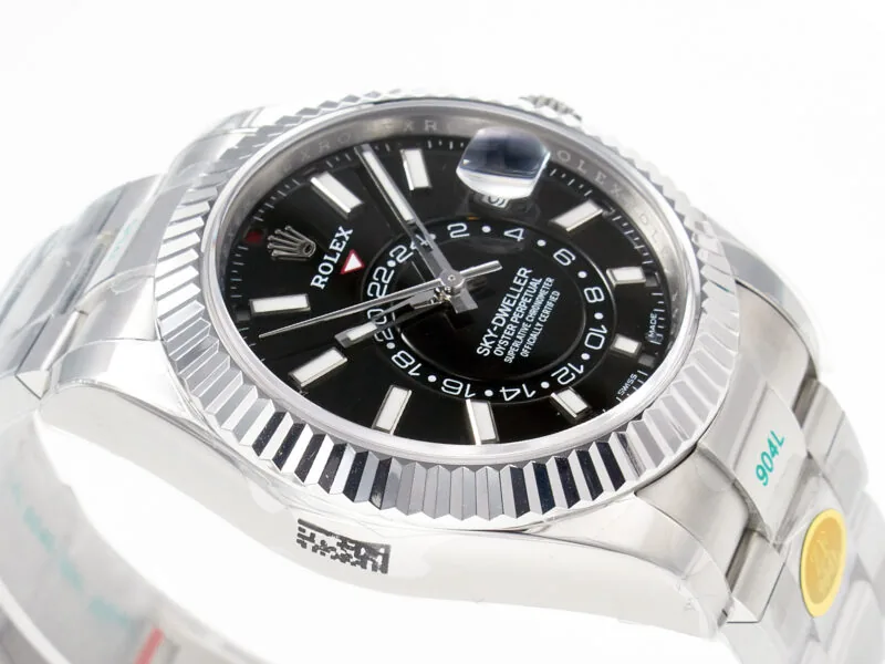 Sky-Dweller 326934 904L SS ZF 1:1 Best Edition quadrante nero su bracciale SS A2824 - immagine 7