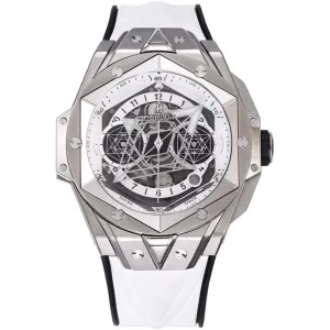 Big Bang Sang Bleu II White Dial in Titanium