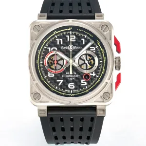 BR03-94 Chrono BRSF 1:1 Best Edition Carbon Dial on Black Rubber Strap A7750