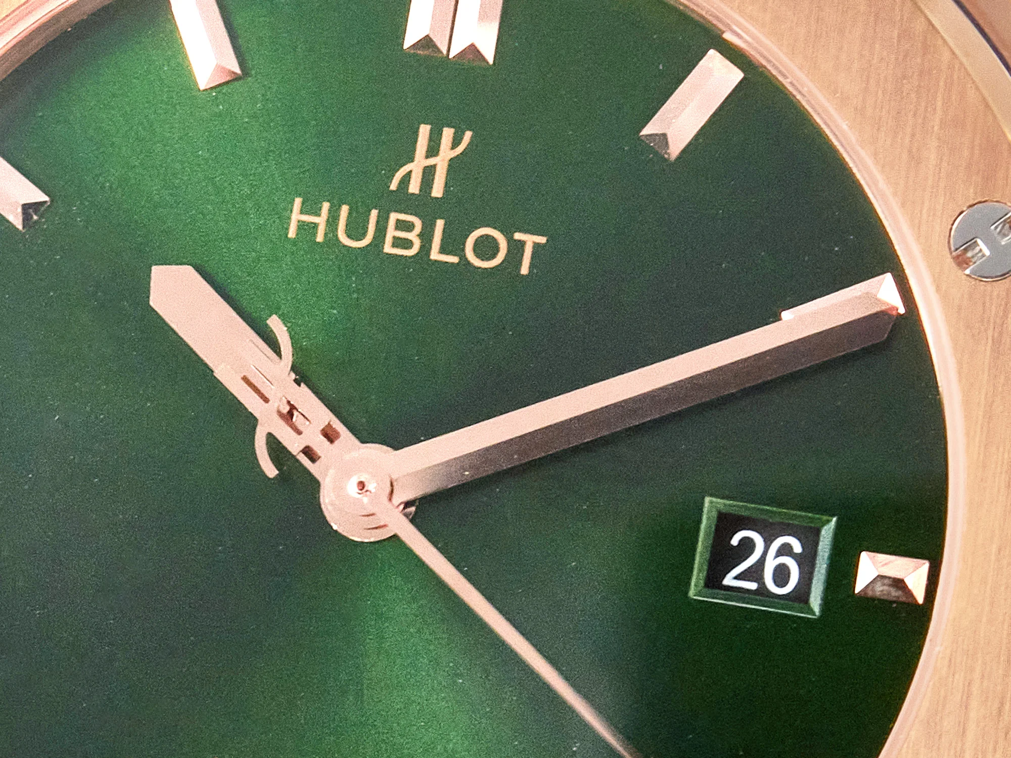 Classic Fusion 42mm RG JJF 1:1 Best Edition Green Dial on Green Gummy Leather Strap
