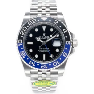 GMT-Master II 126710 BLNR Clean Black/Blue Ceramic 904L Steel Best Edition on Jubilee Bracelet DD3285
